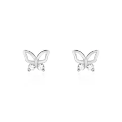 Histoire d'Or Boucles D'oreilles Puces Cyprian Argent Blanc Oxyde* Boucles D'Oreilles|Boucles D'Oreilles Fantaisie