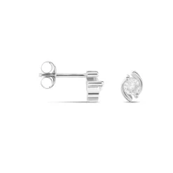 Online Histoire d'Or Boucles D'oreilles Puces Couteau Argent Blanc Oxyde De Zirconium