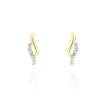 New Histoire d'Or Boucles D'oreilles Puces Callum Or Jaune Diamant
