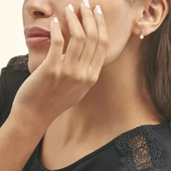 Sale Histoire d'Or Boucles D'oreilles Puces Dominga Or Jaune Perle De Culture Et Oxyde