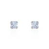 New Histoire d'Or Boucles D'oreilles Puces Doreen Carre Or Blanc Oxyde De Zirconium