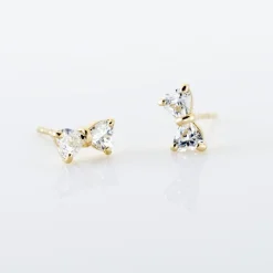 Histoire d'Or Boucles D'oreilles Puces Darina Noeud Or Jaune Oxyde De Zirconium* Boucles D'Oreilles|Clous D'Oreilles