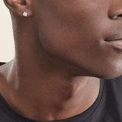 Histoire d'Or Boucles D'oreilles Puces Doreen Carre Or Blanc Oxyde De Zirconium* Boucles D'Oreilles|Clous D'Oreilles