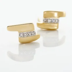 Hot Histoire d'Or Boucles D'oreilles Puces Dolene Or Jaune Diamant