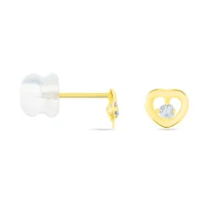 Histoire d'Or Boucles D'oreilles Puces Daria C艙ur Or Jaune Oxyde De Zirconium* Boucles D'Oreilles|Clous D'Oreilles