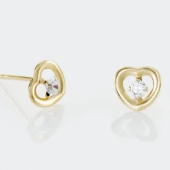 Histoire d'Or Boucles D'oreilles Puces Daria C艙ur Or Jaune Oxyde De Zirconium* Boucles D'Oreilles|Clous D'Oreilles