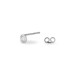 Histoire d'Or Boucles D'oreilles Puces Daria Serti Clos Or Blanc Oxyde De Zirconium* Boucles D'Oreilles|Clous D'Oreilles