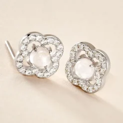 Histoire d'Or Boucles D'oreilles Puces Dally Argent Blanc Quartz Oxyde De Zirconium* Boucles D'Oreilles|Boucles D'Oreilles Fantaisie