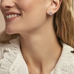 Histoire d'Or Boucles D'oreilles Puces Dally Argent Blanc Quartz Oxyde De Zirconium* Boucles D'Oreilles|Boucles D'Oreilles Fantaisie