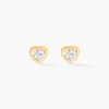 Histoire d'Or Boucles D'oreilles Puces Daria C艙ur 0 Or Jaune Strass* Boucles D'Oreilles|Clous D'Oreilles