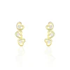 Clearance Histoire d'Or Boucles D'oreilles Puces Daria Coeur Triple Or Jaune Oxyde