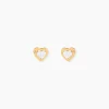 Histoire d'Or Boucles D'oreilles Puces Daria Coeur Plein Or Jaune Oxyde De Zirconium* Boucles D'Oreilles|Clous D'Oreilles
