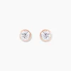 Histoire d'Or Boucles D'oreilles Puces Daria Serti Clos Or Rose Oxyde De Zirconium* Boucles D'Oreilles|Clous D'Oreilles