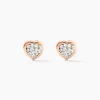 Histoire d'Or Boucles D'oreilles Puces Daria C艙ur 0 Or Rose Strass* Boucles D'Oreilles|Clous D'Oreilles