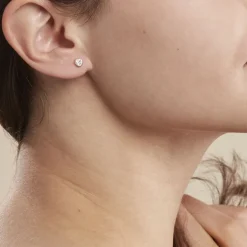 Histoire d'Or Boucles D'oreilles Puces Daria C艙ur 0 Or Rose Strass* Boucles D'Oreilles|Clous D'Oreilles