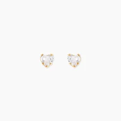 Clearance Histoire d'Or Boucles D'oreilles Puces Daria Coeur or jaune oxyde