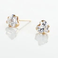 Clearance Histoire d'Or Boucles D'oreilles Puces Daria Coeur or jaune oxyde