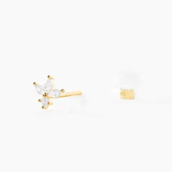 Histoire d'Or Boucles D'Oreilles Puces Daithi Or Jaune Oxyde De Zirconium* Boucles D'Oreilles|Clous D'Oreilles