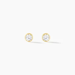 Histoire d'Or Boucles D'oreilles Puces Daria Serti Clos Or Jaune Oxyde De Zirconium* Boucles D'Oreilles|Clous D'Oreilles