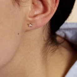 Histoire d'Or Boucles D'oreilles Puces Darina Noeud Or Jaune Oxyde De Zirconium* Boucles D'Oreilles|Clous D'Oreilles