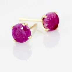 Histoire d'Or Boucles D'oreilles Puces Elea Serti Griffe Or Jaune Rubis* Boucles D'Oreilles|Clous D'Oreilles