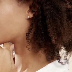 Histoire d'Or Boucles D'oreilles Puces Elda Serti Clos Or Jaune Oxyde De Zirconium* Boucles D'Oreilles|Clous D'Oreilles