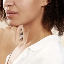 Histoire d'Or Boucles D'oreilles Puces Elda Serti Clos Or Jaune Oxyde De Zirconium* Boucles D'Oreilles|Clous D'Oreilles