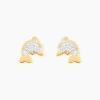 Histoire d'Or Boucles D'oreilles Puces Eleanor Dauphin 0 Or Jaune Strass* Boucles D'Oreilles|Clous D'Oreilles