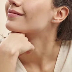 Histoire d'Or Boucles D'oreilles Puces Eleanor Fleur Or Jaune Oxyde De Zirconium* Boucles D'Oreilles|Clous D'Oreilles