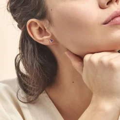 Histoire d'Or Boucles D'oreilles Puces Eva Or Jaune Amethyste Et Oxyde De Zirconium* Boucles D'Oreilles|Clous D'Oreilles