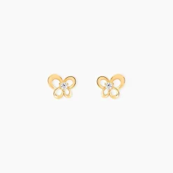 Histoire d'Or Boucles D'oreilles Puces Eleanor Fleur Or Jaune Oxyde De Zirconium* Boucles D'Oreilles|Clous D'Oreilles