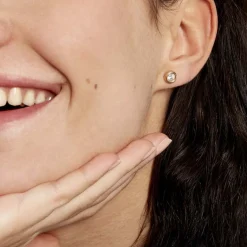 Histoire d'Or Boucles D'oreilles Puces Eden Serti Pneu Or Jaune Oxyde De Zirconium* Boucles D'Oreilles|Clous D'Oreilles