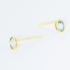 Histoire d'Or Boucles D'oreilles Puces Edy Serti Clos Or Jaune Topaze* Boucles D'Oreilles|Clous D'Oreilles