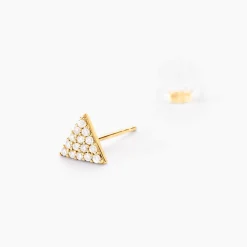 Histoire d'Or Boucles D'oreilles Puces Eloane Triangle Or Jaune Oxyde De Zirconium* Boucles D'Oreilles|Clous D'Oreilles