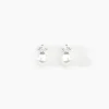 Histoire d'Or Boucles D'oreilles Puces Eolande Or Blanc Perle De Culture Et Oxyde* Boucles D'Oreilles|Clous D'Oreilles