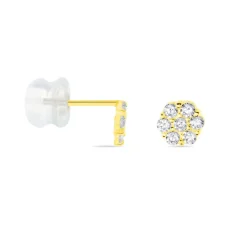 Histoire d'Or Boucles D'oreilles Puces Eleanor Fleur Or Jaune Oxyde De Zirconium* Boucles D'Oreilles|Clous D'Oreilles