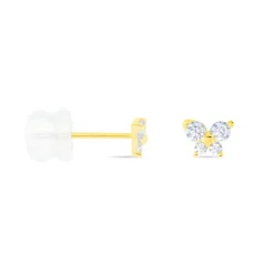 Histoire d'Or Boucles D'oreilles Puces Eleanor Fleur Or Jaune Oxyde De Zirconium* Boucles D'Oreilles|Clous D'Oreilles