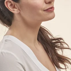 Histoire d'Or Boucles D'oreilles Puces Eleanor Fleur Or Rose Oxyde De Zirconium* Boucles D'Oreilles|Clous D'Oreilles