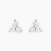 Sale Histoire d'Or Boucles D'oreilles Puces Eleanor Fleur Or Blanc Oxyde De Zirconium