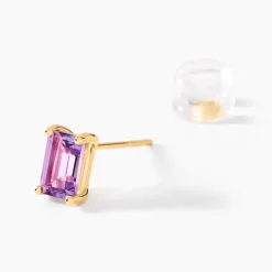 Histoire d'Or Boucles D'oreilles Puces Emilian Or Jaune Améthyste* Boucles D'Oreilles|Clous D'Oreilles