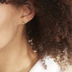 Online Histoire d'Or Boucles D'oreilles Puces Eleanor Fleur Or Jaune Oxyde De Zirconium