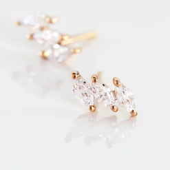 Sale Histoire d'Or Boucles D'oreilles Puces Edma Or Rose Oxyde De Zirconium