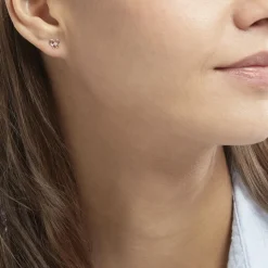 New Histoire d'Or Boucles D'oreilles Puces Eleanor Fleur Or Rose Oxyde De Zirconium