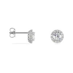 Histoire d'Or Boucles D'oreilles Puces Eternite Argent Blanc Oxyde De Zirconium* Boucles D'Oreilles|Boucles D'Oreilles Fantaisie