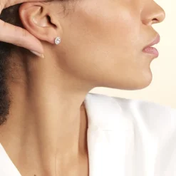 Histoire d'Or Boucles D'oreilles Puces Eternite Argent Blanc Oxyde De Zirconium* Boucles D'Oreilles|Boucles D'Oreilles Fantaisie