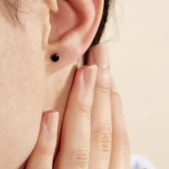 Histoire d'Or Boucles D'oreilles Puces Elea Serti Griffe Or Jaune Saphir* Boucles D'Oreilles|Clous D'Oreilles