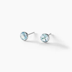 Histoire d'Or Boucles D'oreilles Puces Edy Serti Clos Or Blanc Topaze* Boucles D'Oreilles|Clous D'Oreilles