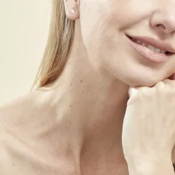 Histoire d'Or Boucles D'oreilles Puces Eddie Or Blanc Oxyde De Zirconium* Boucles D'Oreilles|Clous D'Oreilles