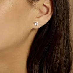 Histoire d'Or Boucles D'oreilles Puces Eclat Argent Blanc Oxyde De Zirconium* Boucles D'Oreilles|Boucles D'Oreilles Fantaisie