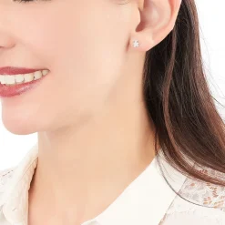 Histoire d'Or Boucles D'oreilles Puces Emerica Ours 0 Or Jaune Strass* Boucles D'Oreilles|Clous D'Oreilles